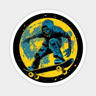Zombie on a Skateboard Magnet